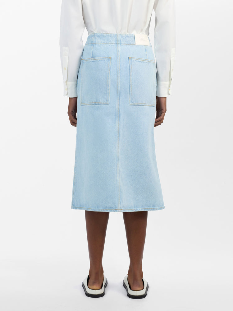 Preto Skirt in Bleach Wash