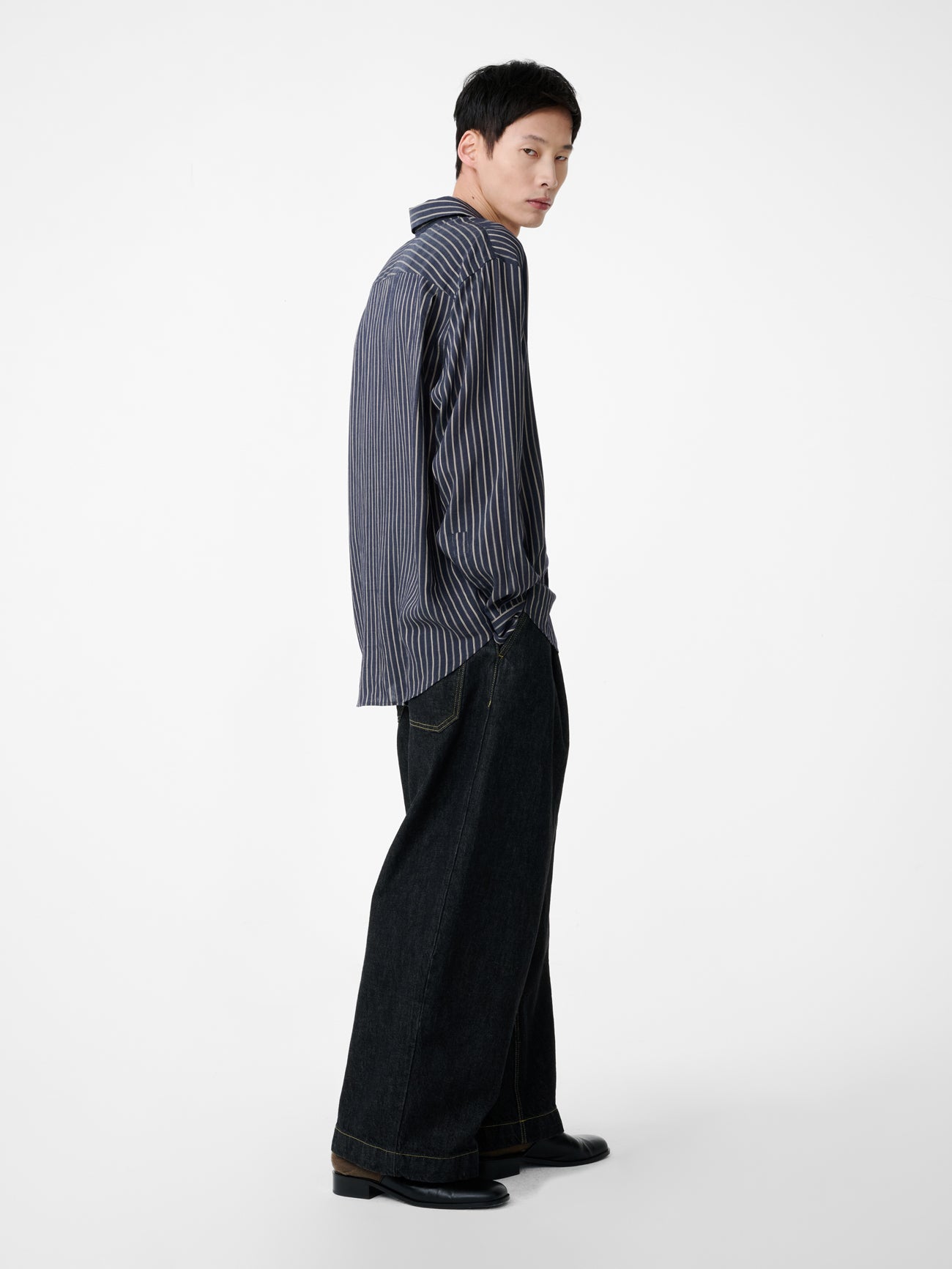 Puch Denim Pant in Black | Volume Denim Trousers | Unisex Tapered