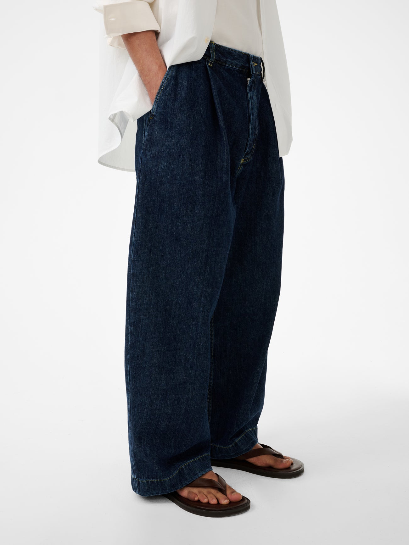Puch Wide Leg Denim Pant in Indigo