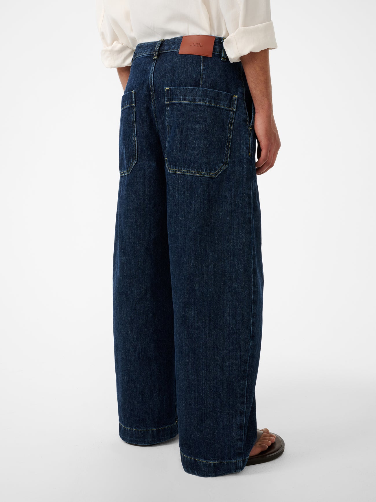 Puch Wide Leg Denim Pant in Indigo