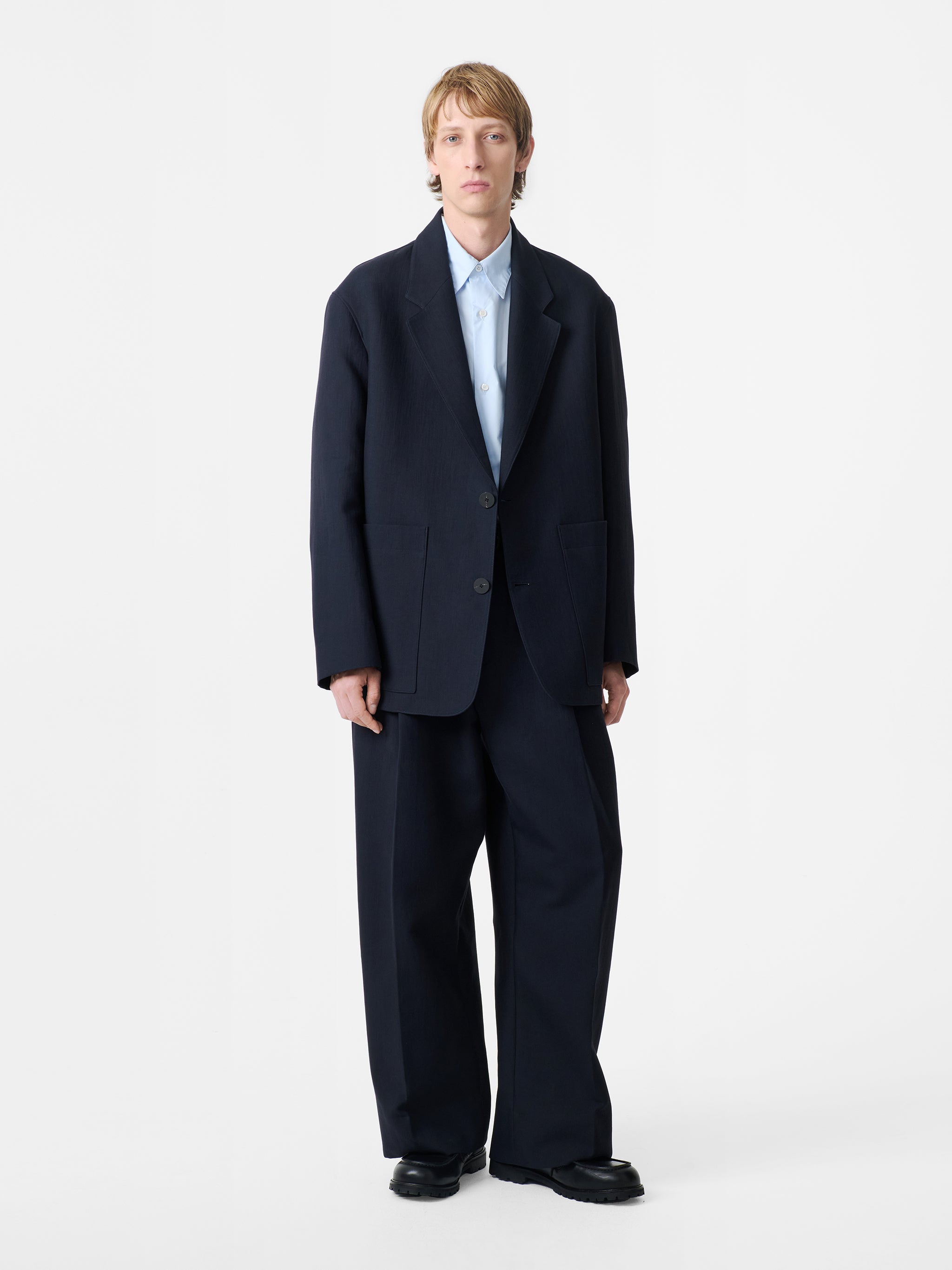 Pull Pant in Darkest Navy | Elasticated Relaxed Trousers | Studio