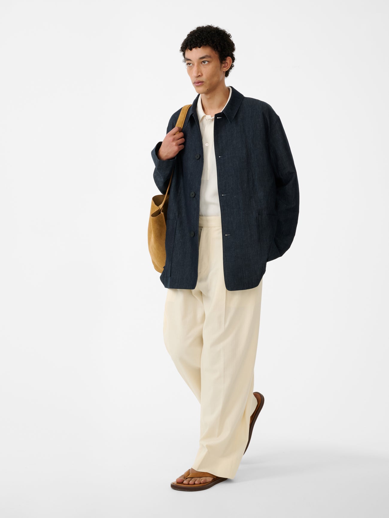 Pull Pant in Antique White - Studio Nicholson