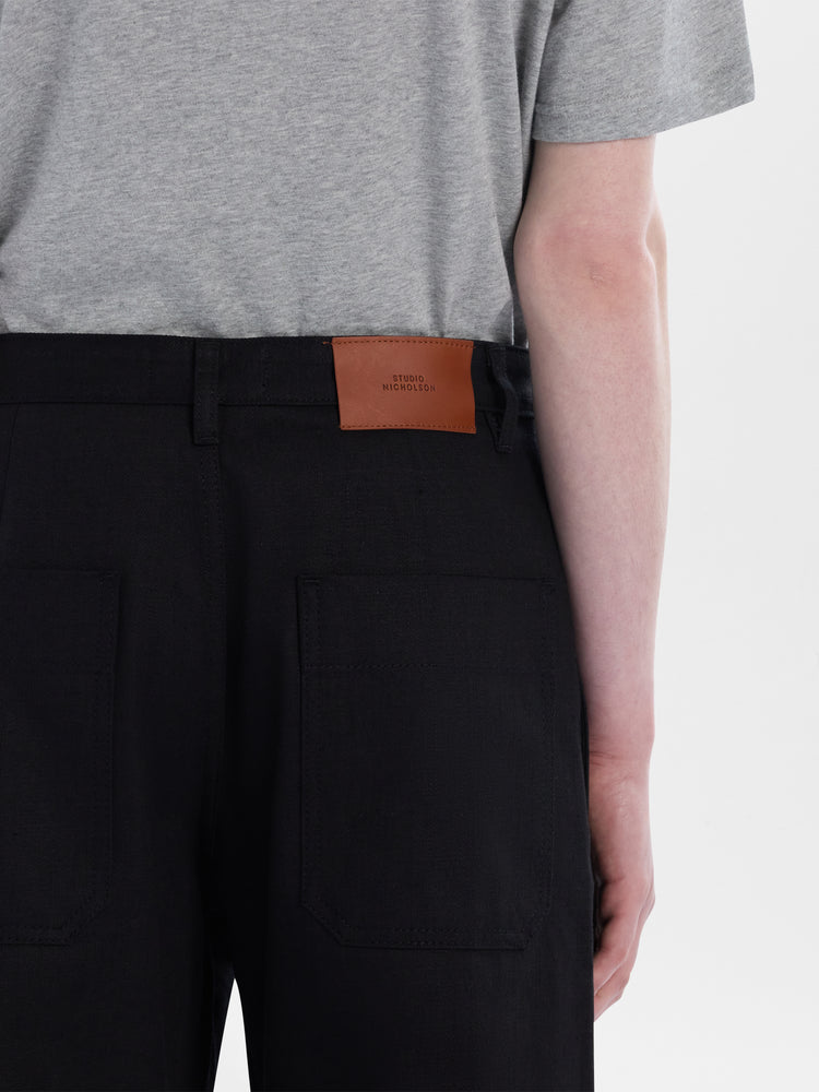 Pyad Selvedge Denim Pant in Black