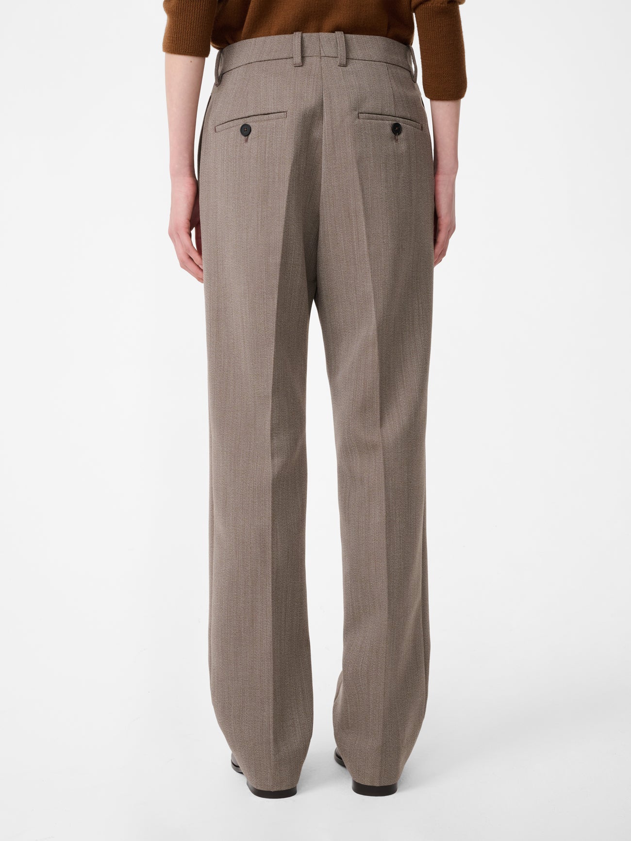 Quarte Tailored Pant in Bark Melange