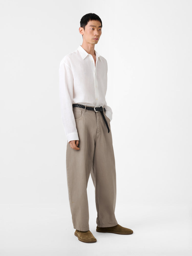 Rafe Linen Shirt in Milk