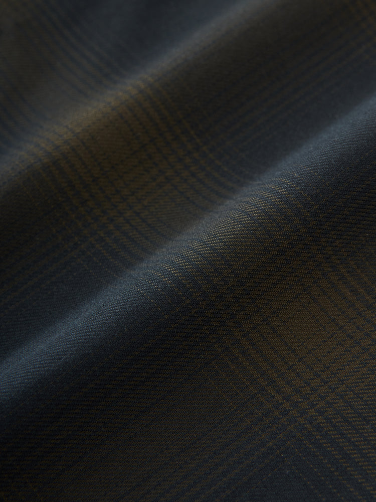 Ray Shirt in Black / Chocolate Brown Check