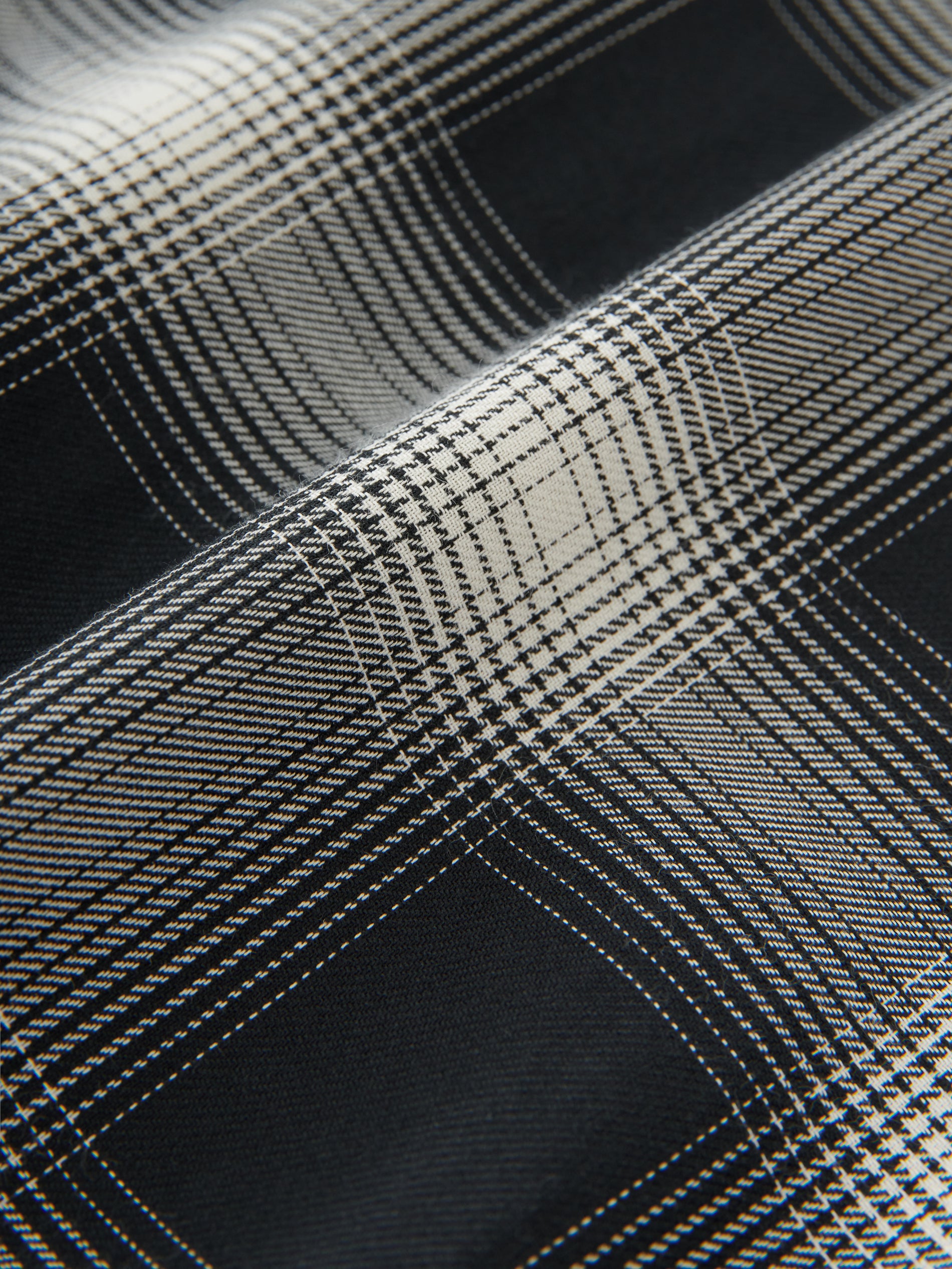 Ray Shirt in Black / Ecru Check - Studio Nicholson