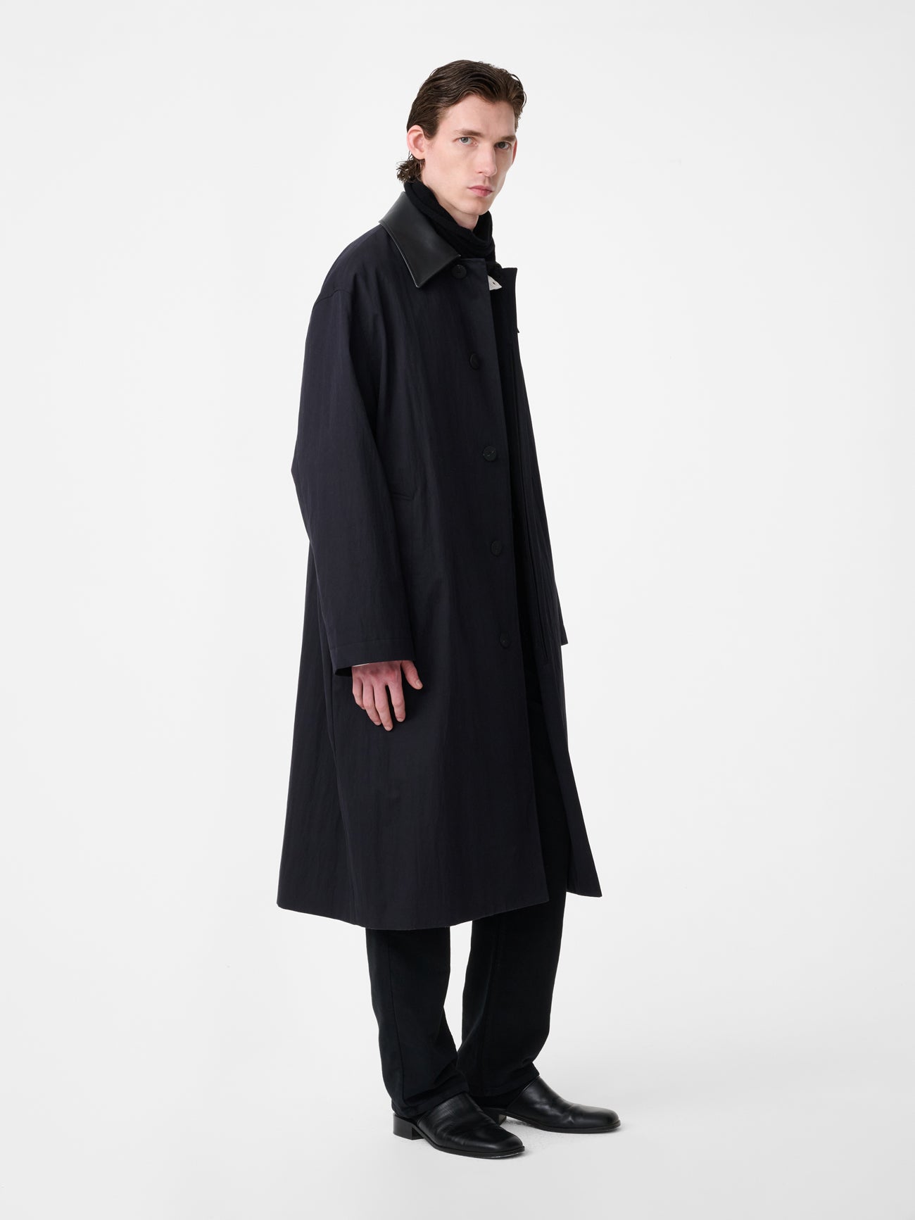Revere Trench Coat in Darkest Navy
