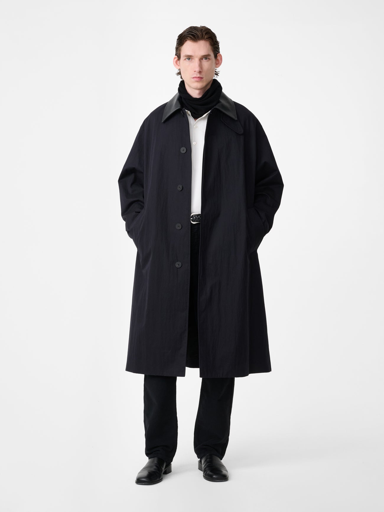 Revere Trench Coat in Darkest Navy