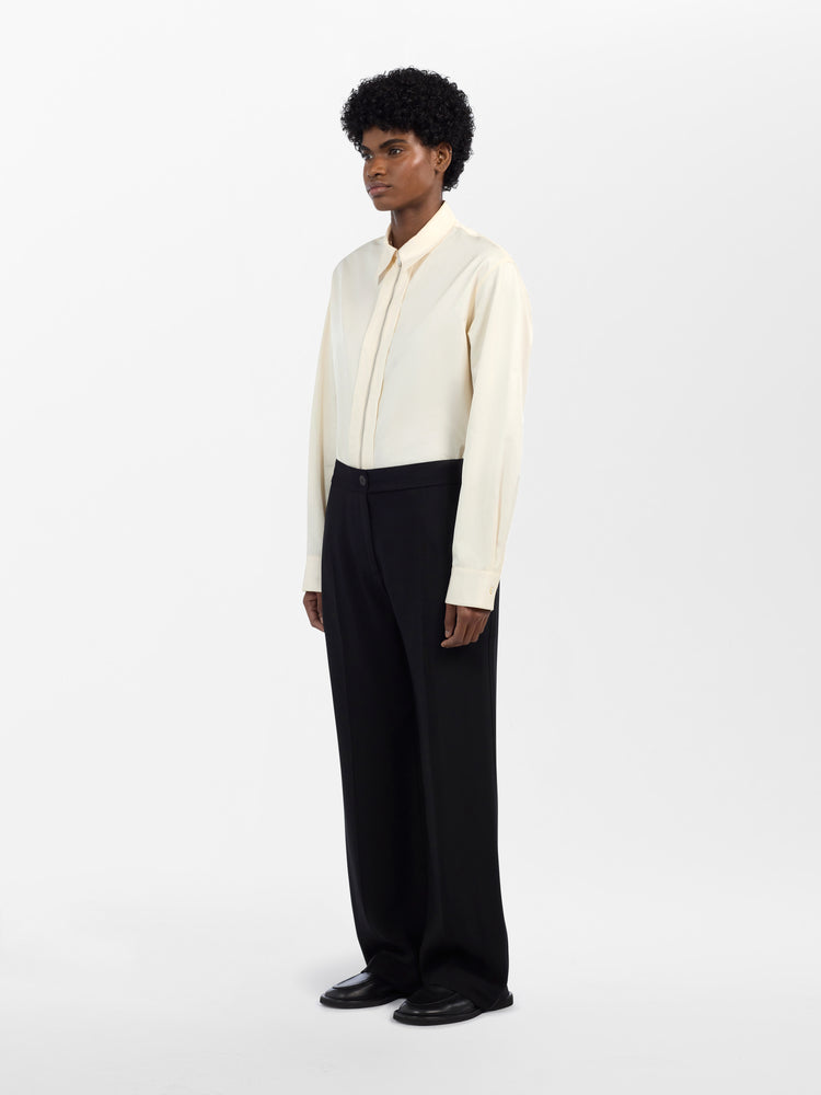 Reynosa Wool Viscose Pant in Black