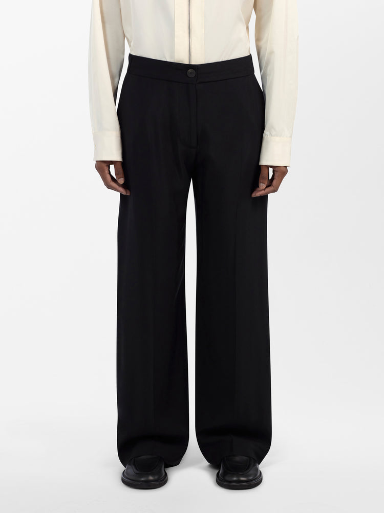 Reynosa Wool Viscose Pant in Black