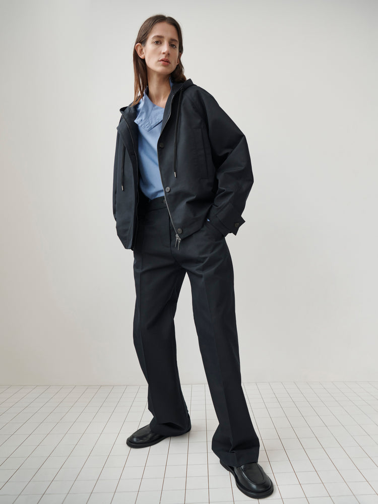 Reynosa Wool Viscose Pant in Black