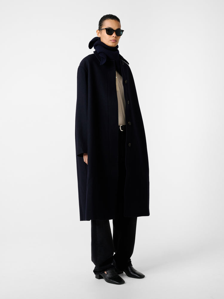 Ria Coat in Dark Navy