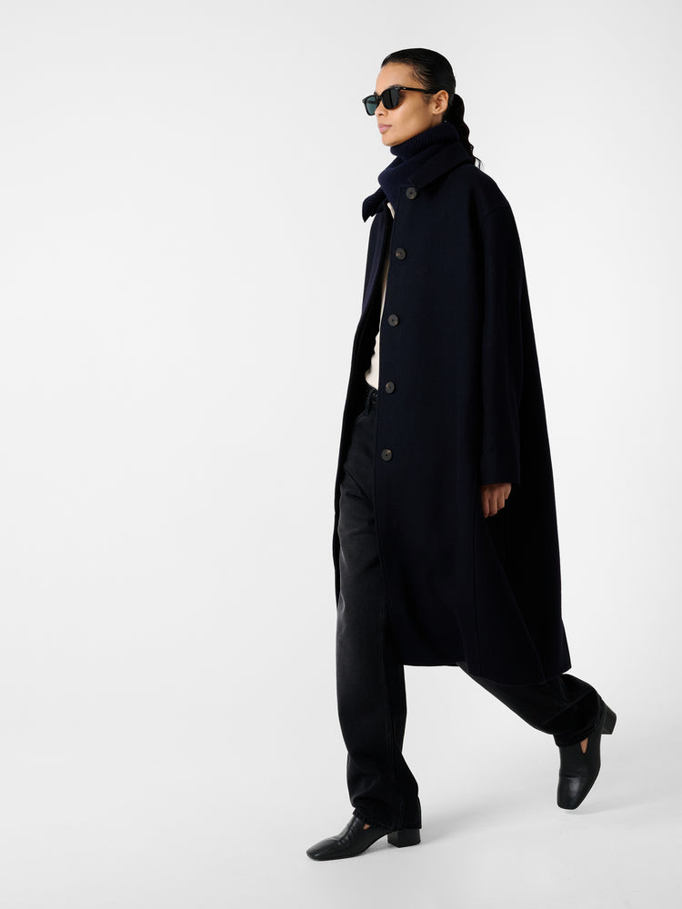 Ria Coat in Dark Navy