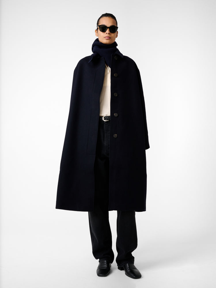 Ria Coat in Dark Navy