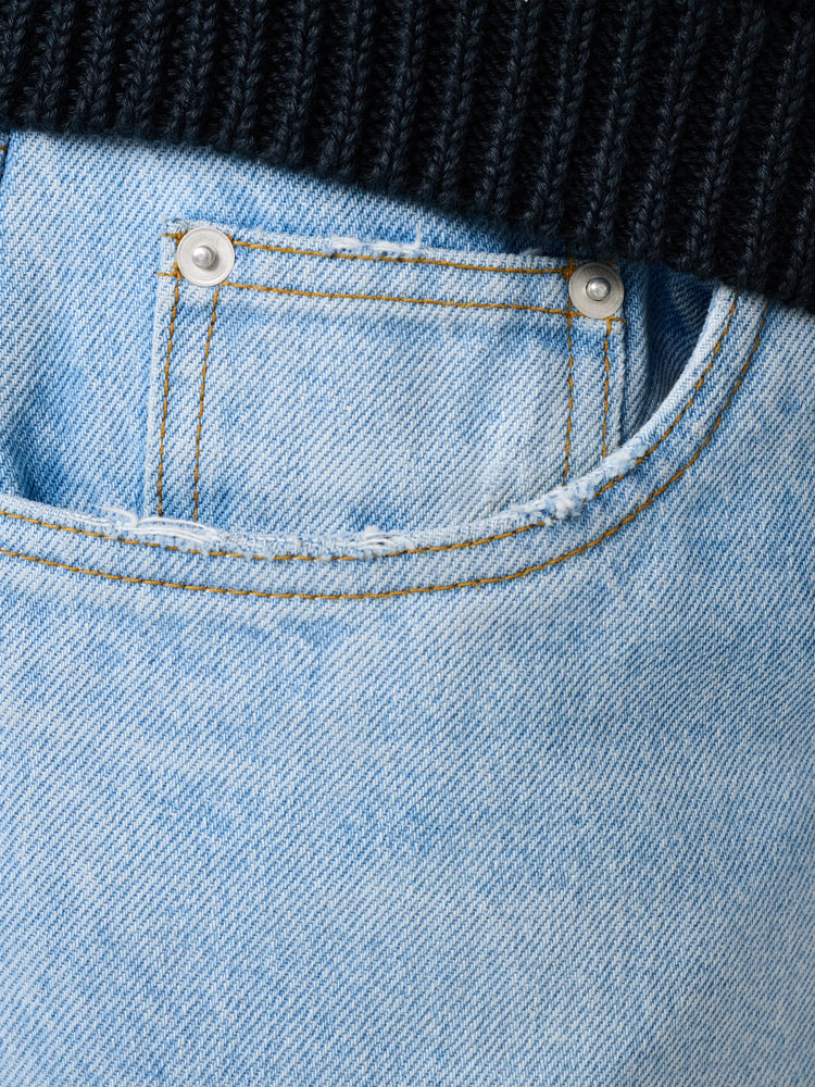 Riso Denim Pant in Bleached Wash