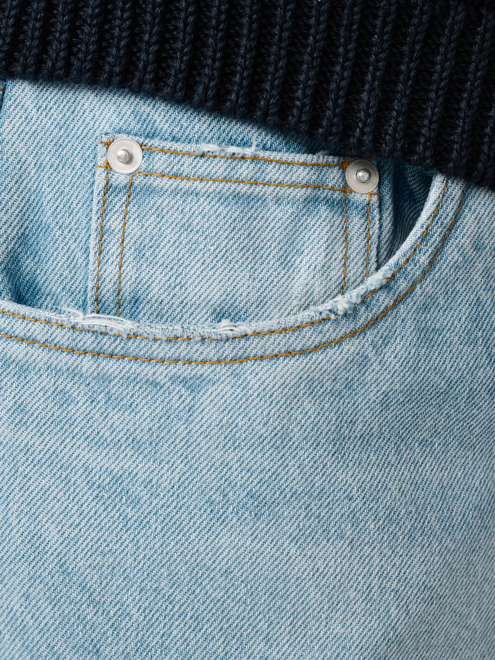 Riso Straight Leg Denim Pant in Bleached Wash