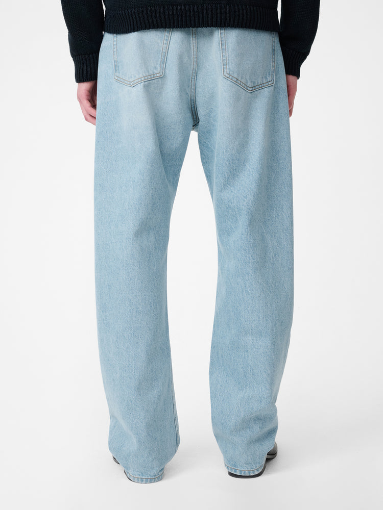 Riso Straight Leg Denim Pant in Bleached Wash