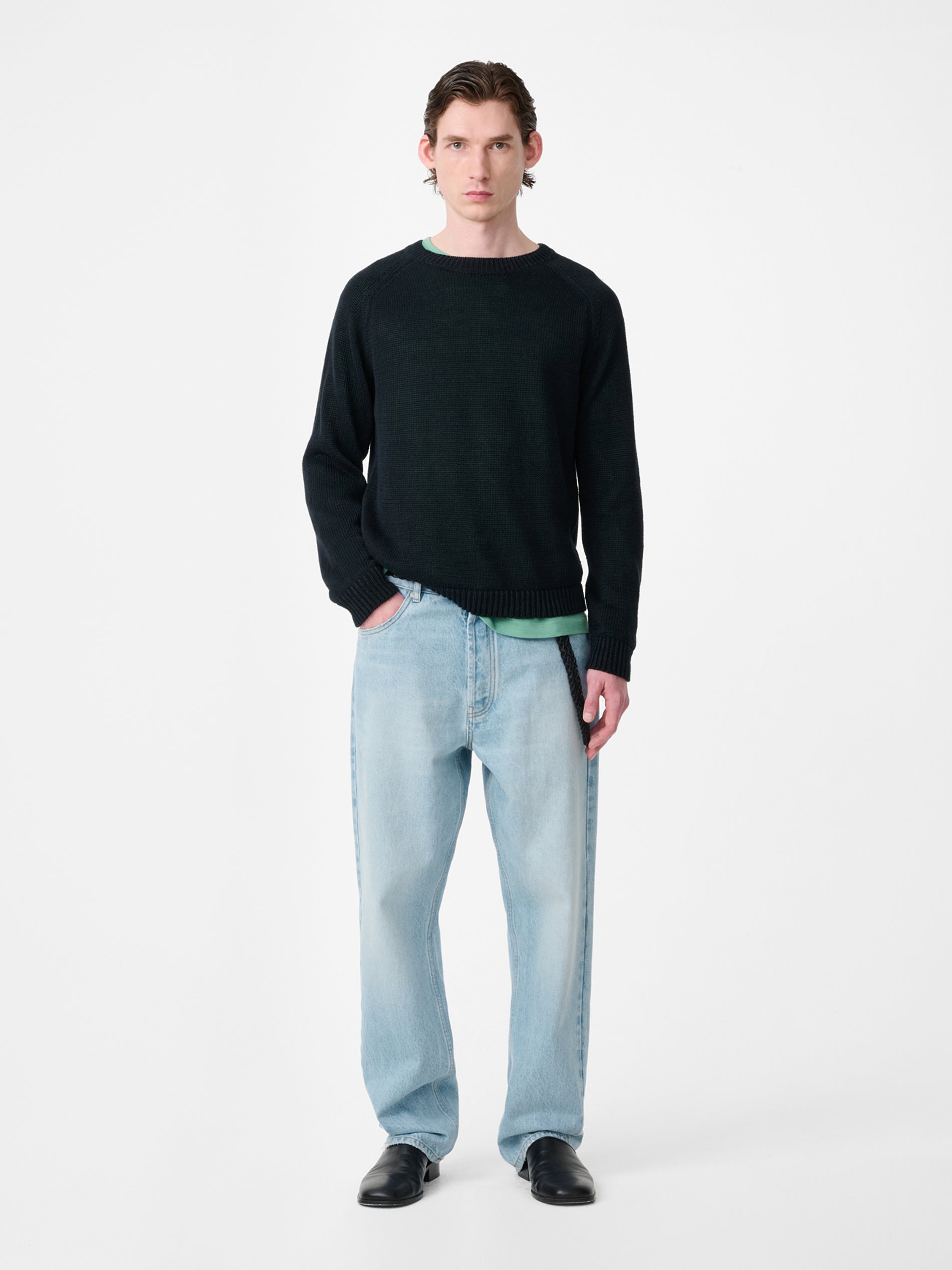 Riso Straight Leg Denim Pant in Bleached Wash