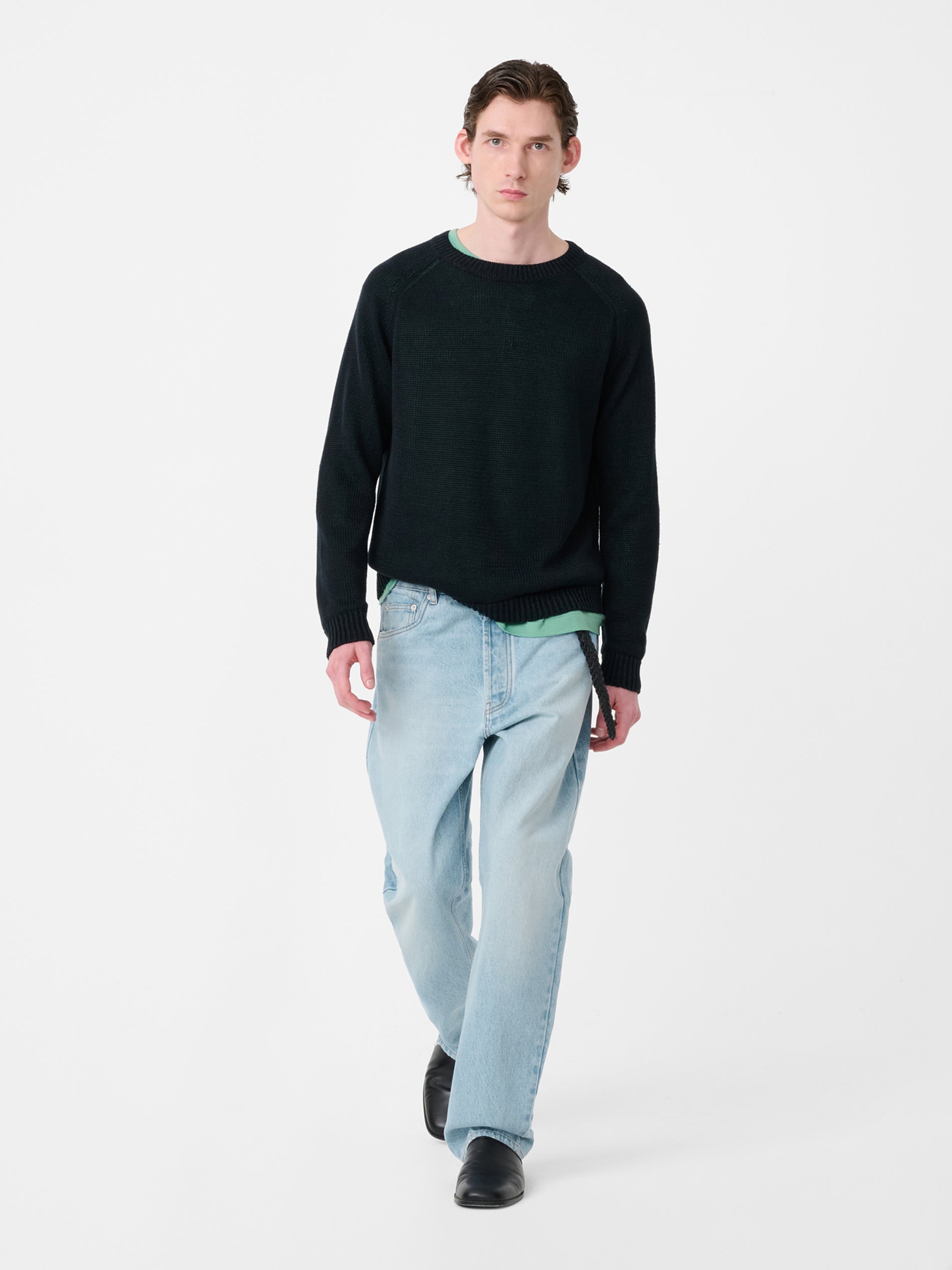 Riso Straight Leg Denim Pant in Bleached Wash
