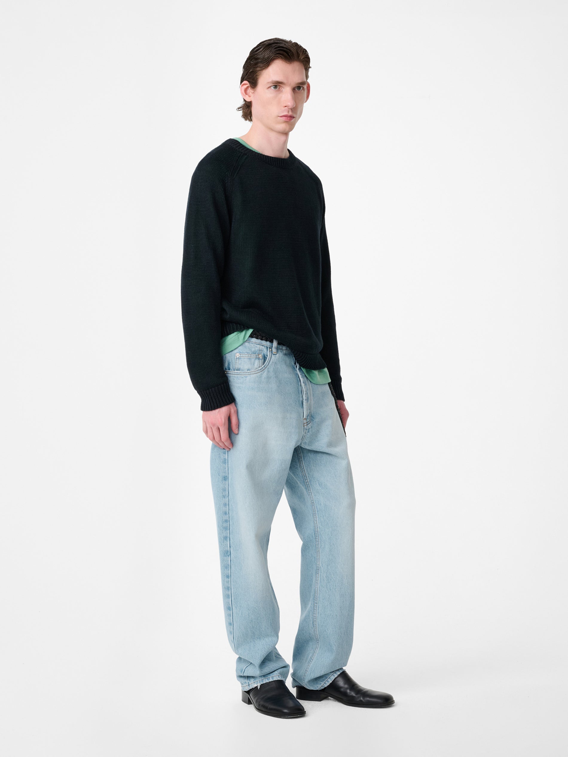 Riso Straight Leg Denim Pant in Bleached Wash