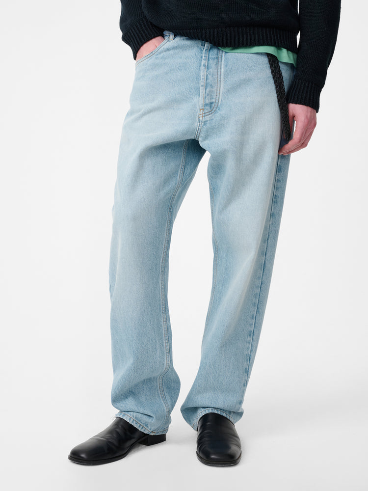 Riso Straight Leg Denim Pant in Bleached Wash
