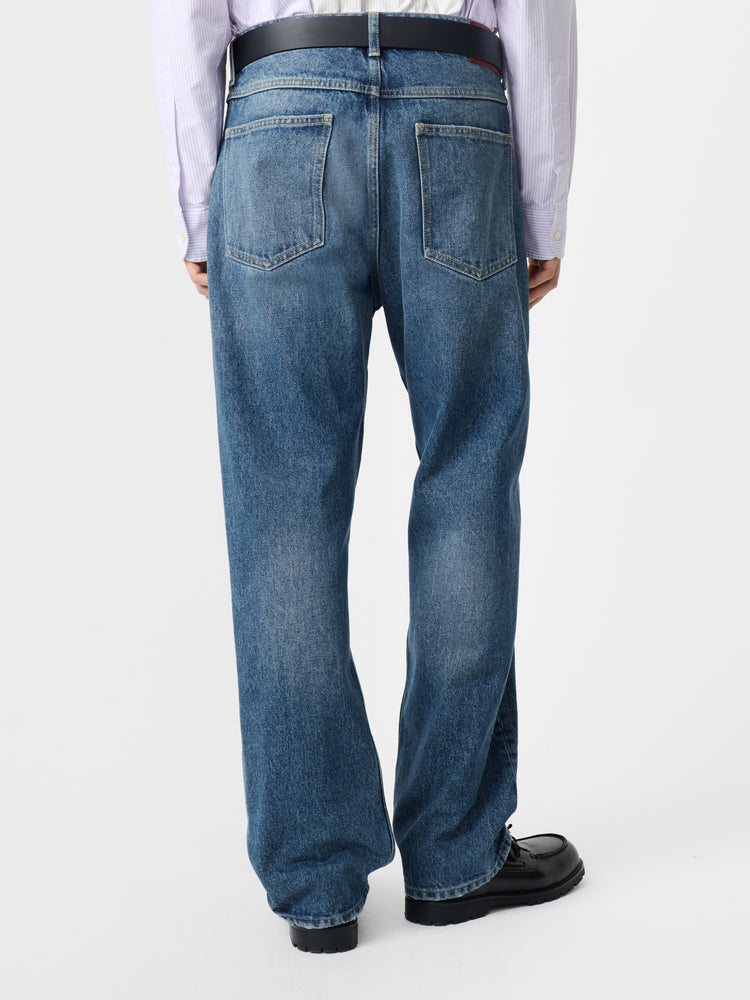 Riso Denim Pant in Worn Wash Indigo