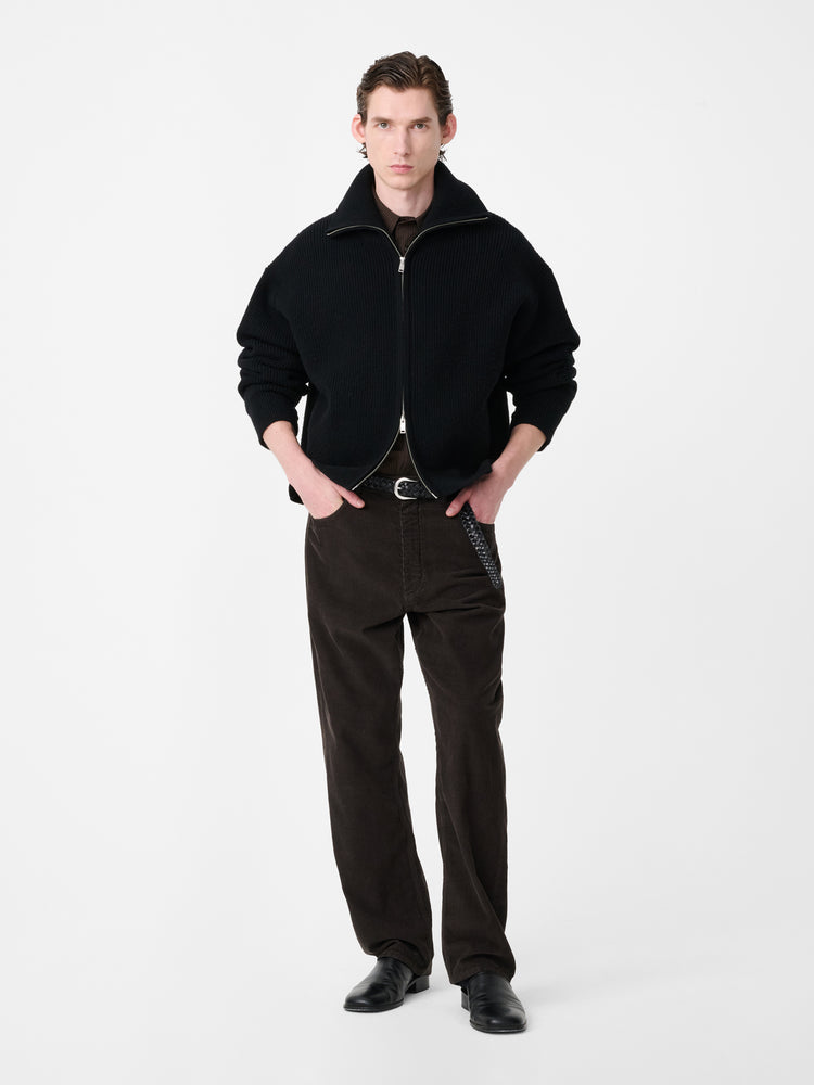 Riso Corduroy Straight Leg Pant in Coffee