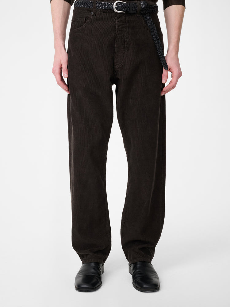 Riso Corduroy Straight Leg Pant in Coffee