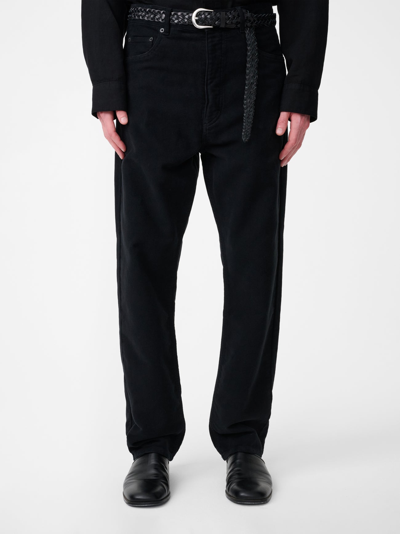 Riso Moleskin Straight Leg Pant in Black