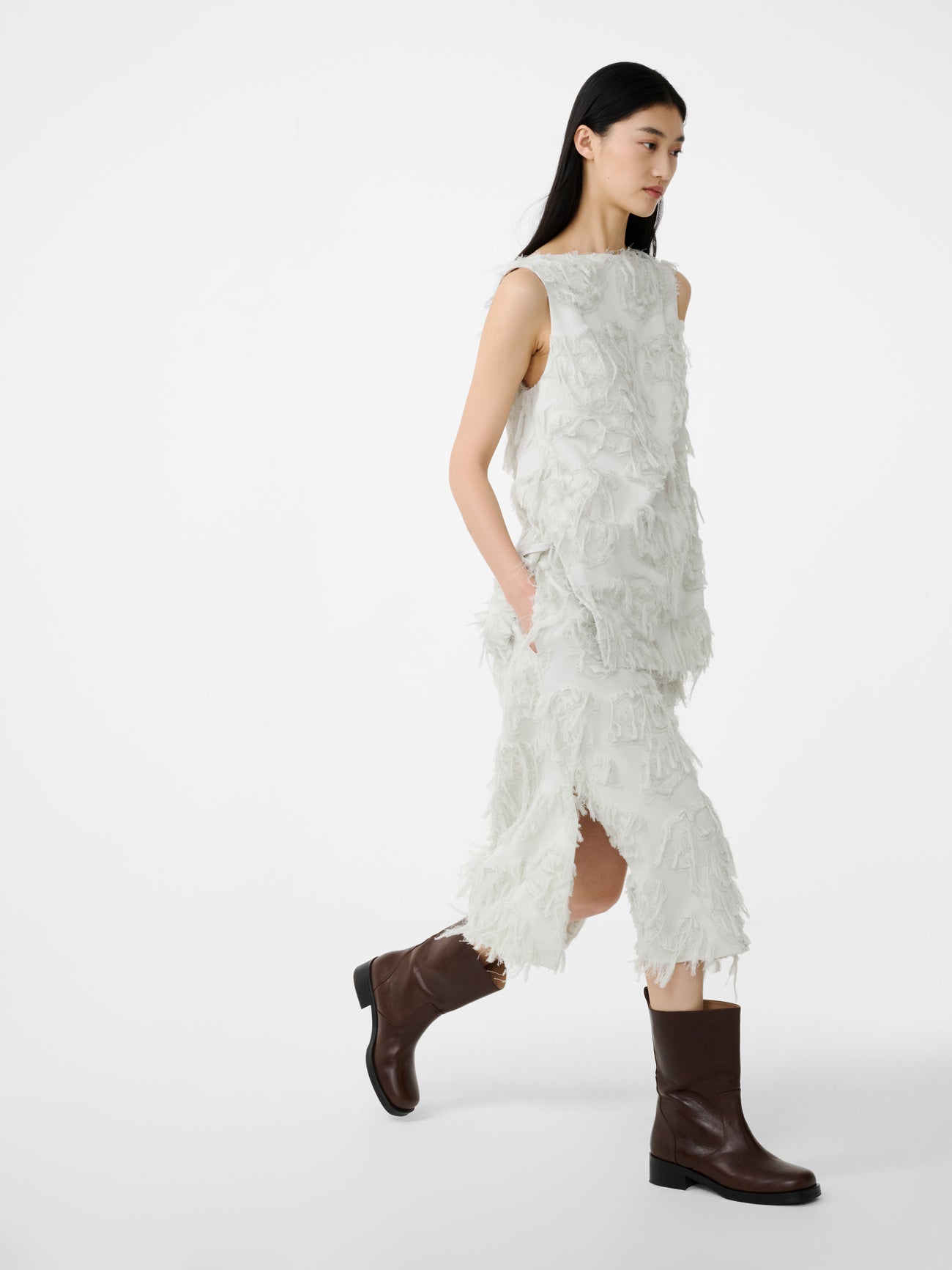 Roeper Skirt in Bone - Studio Nicholson