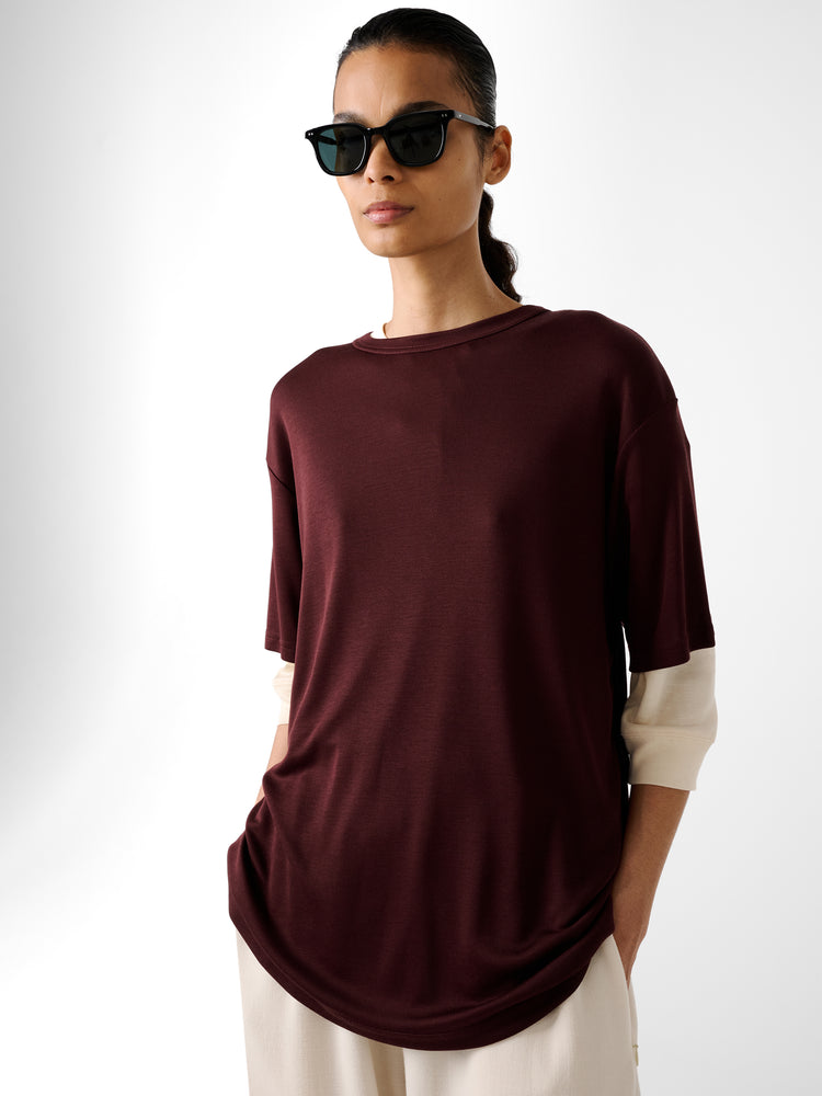 Rond T-Shirt in Rouge