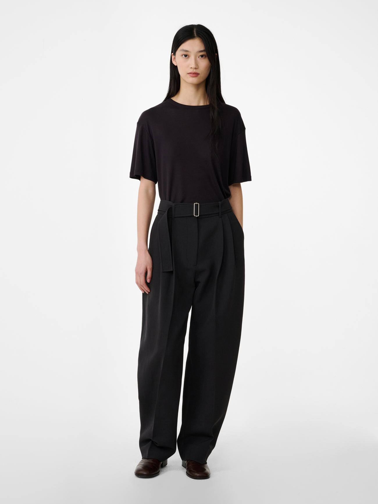 Rond T-Shirt in Black Grape - Studio Nicholson