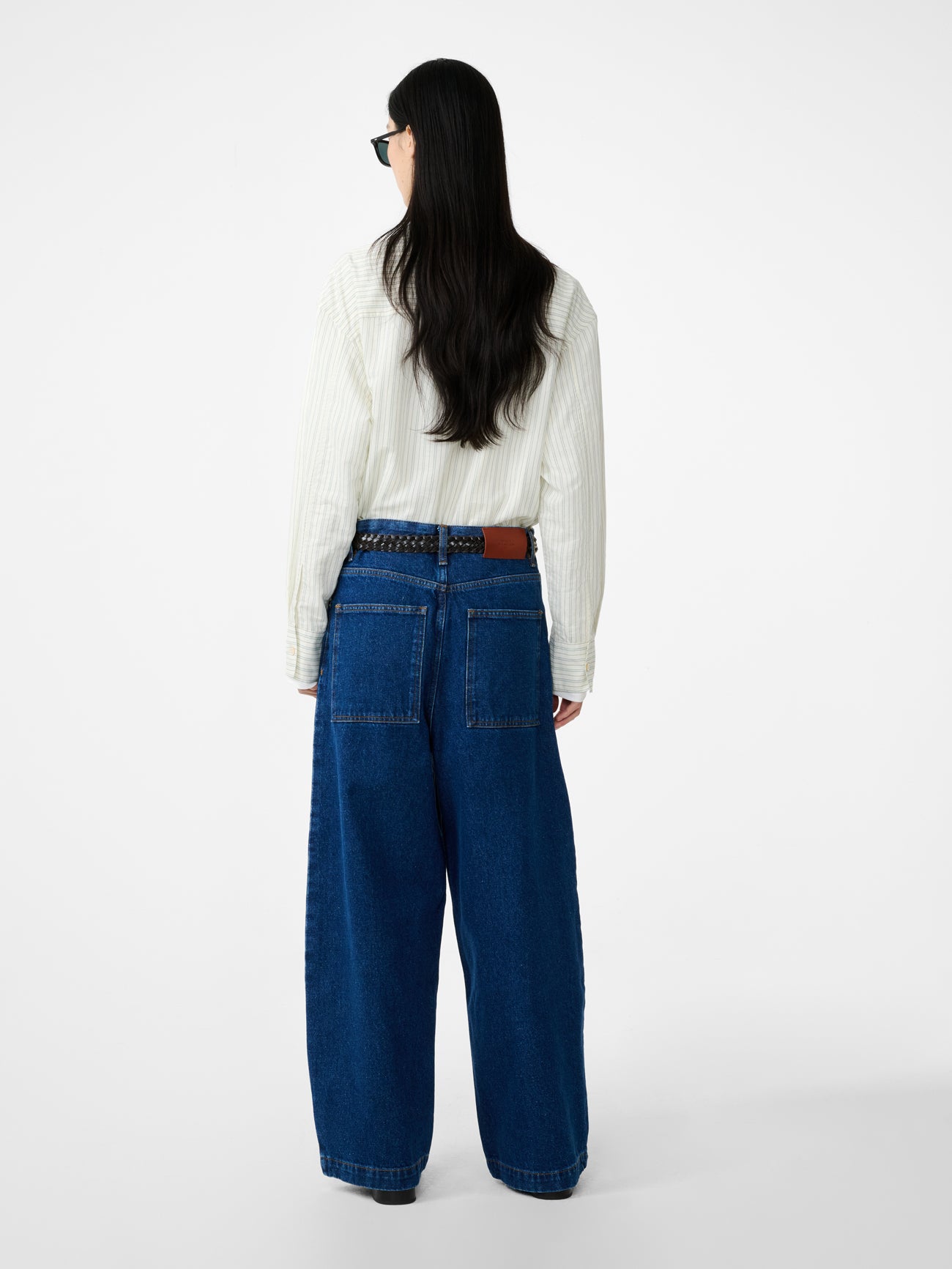 Rouen Shirt in Parchment Stripe - Studio Nicholson