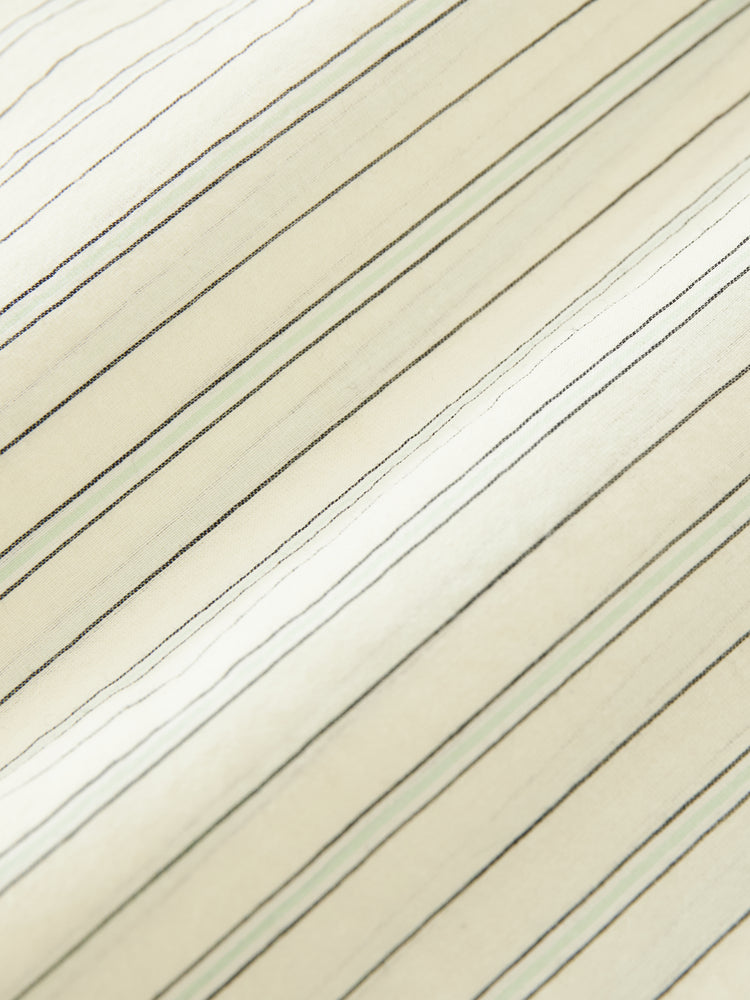 Rouen Shirt in Parchment Stripe - Studio Nicholson