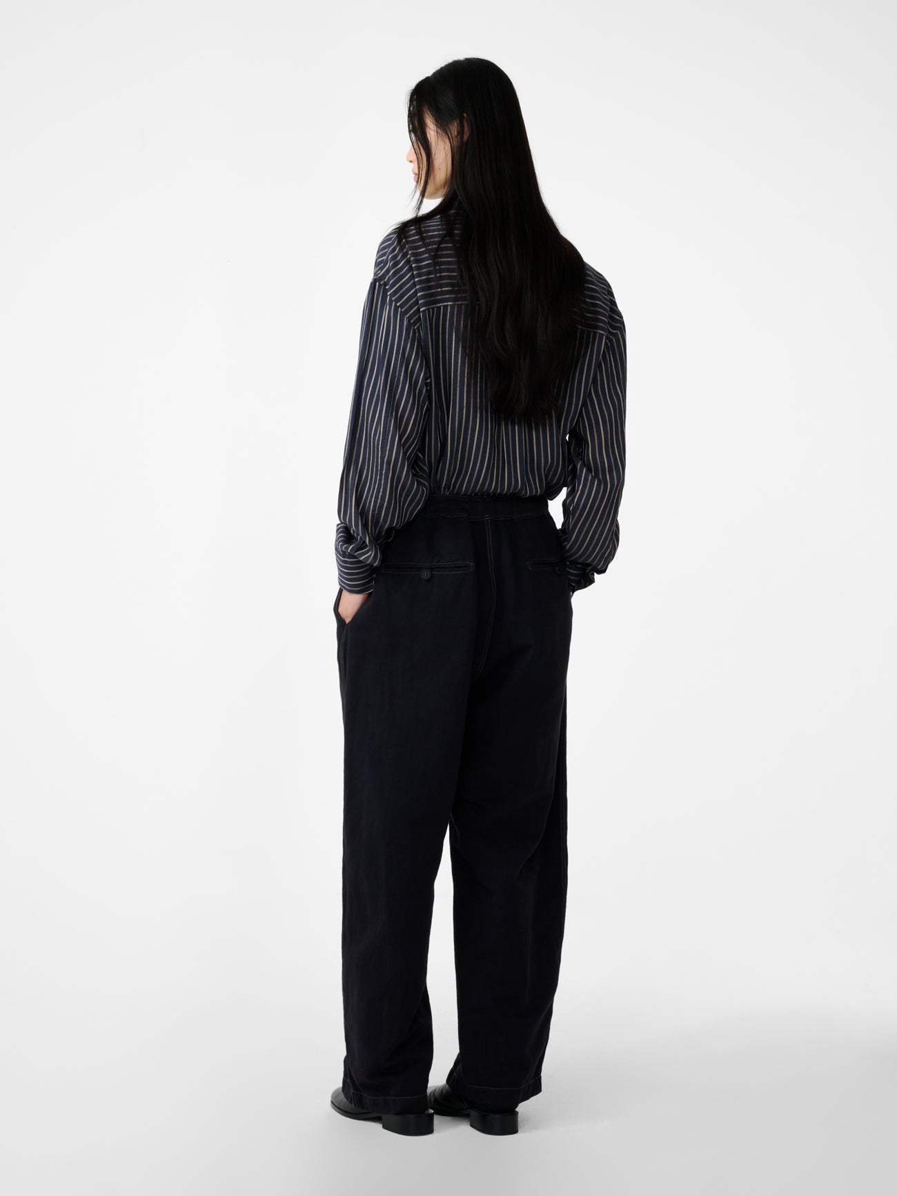 Rouen Shirt in Indigo Stripe - Studio Nicholson