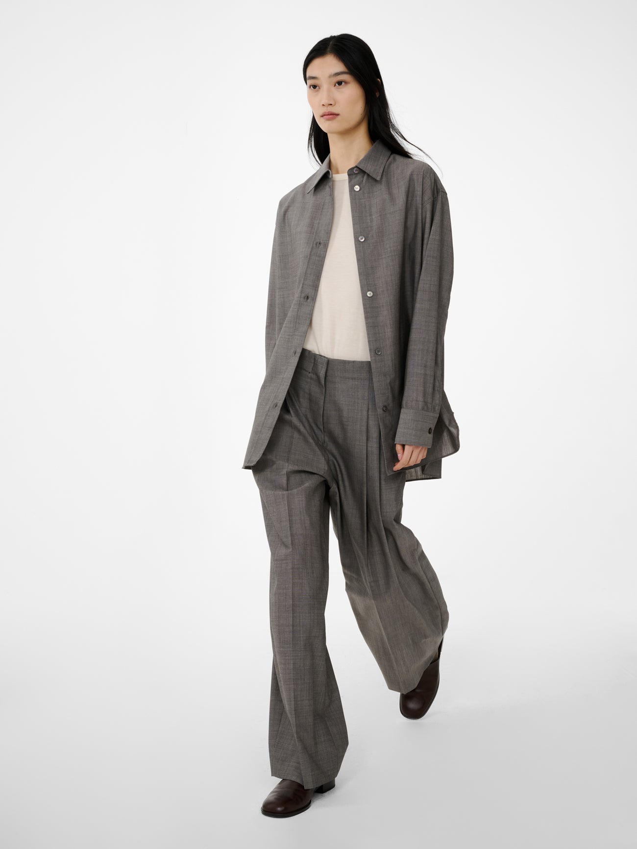 Rouen Shirt in Warm Grey