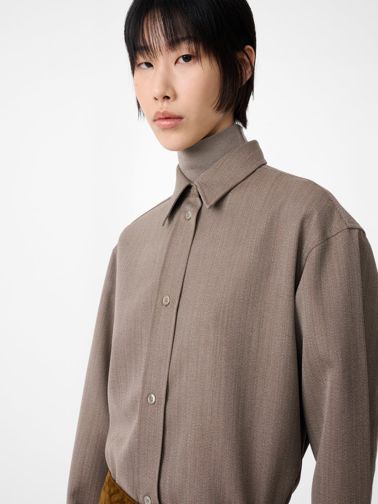 Rouen Shirt in Bark Melange