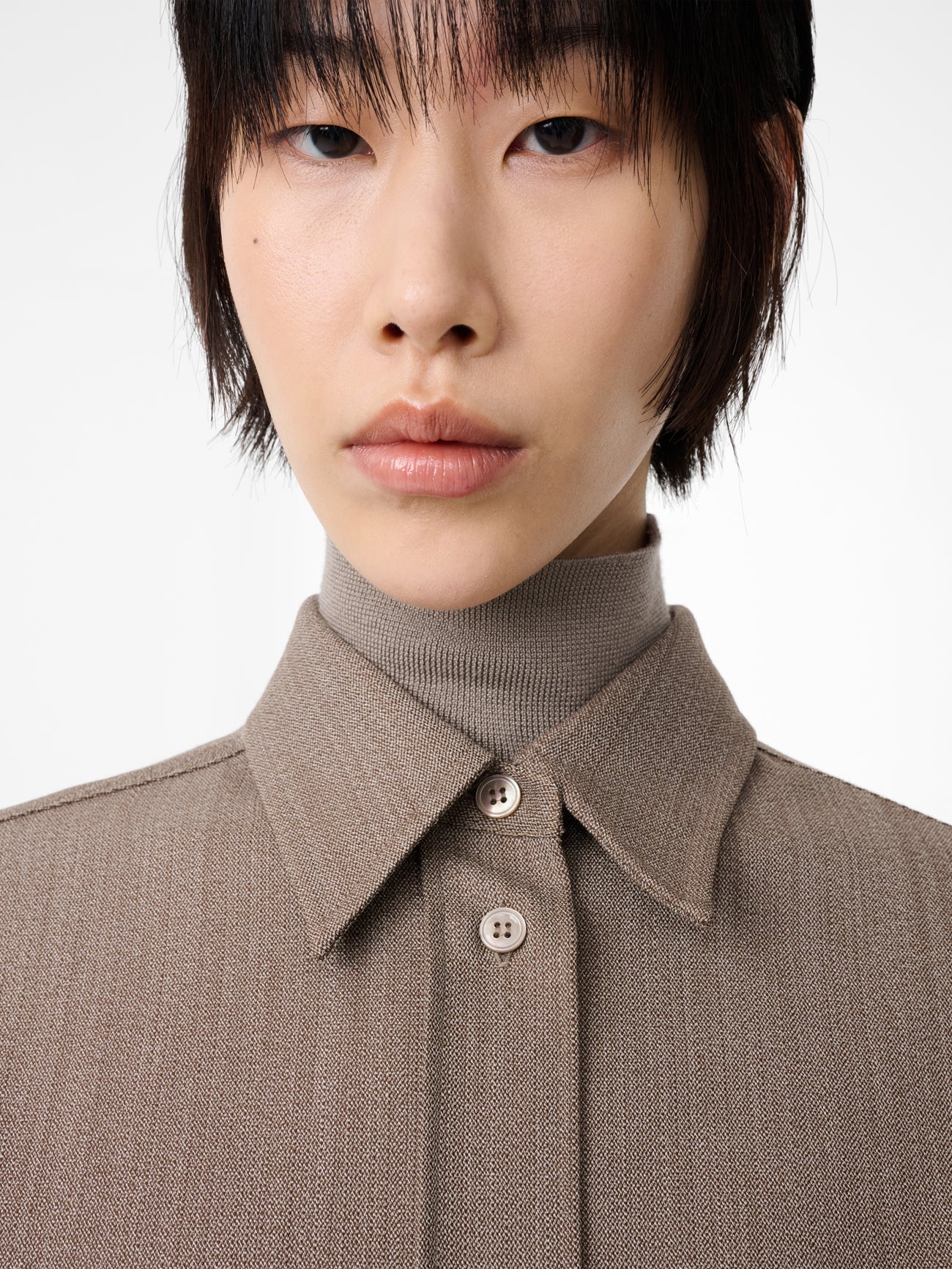 Rouen Shirt in Bark Melange