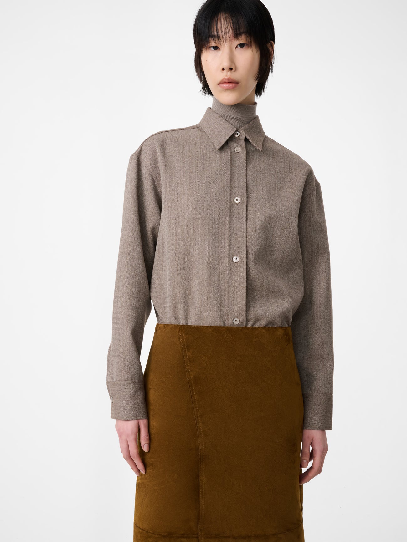 Rouen Shirt in Bark Melange