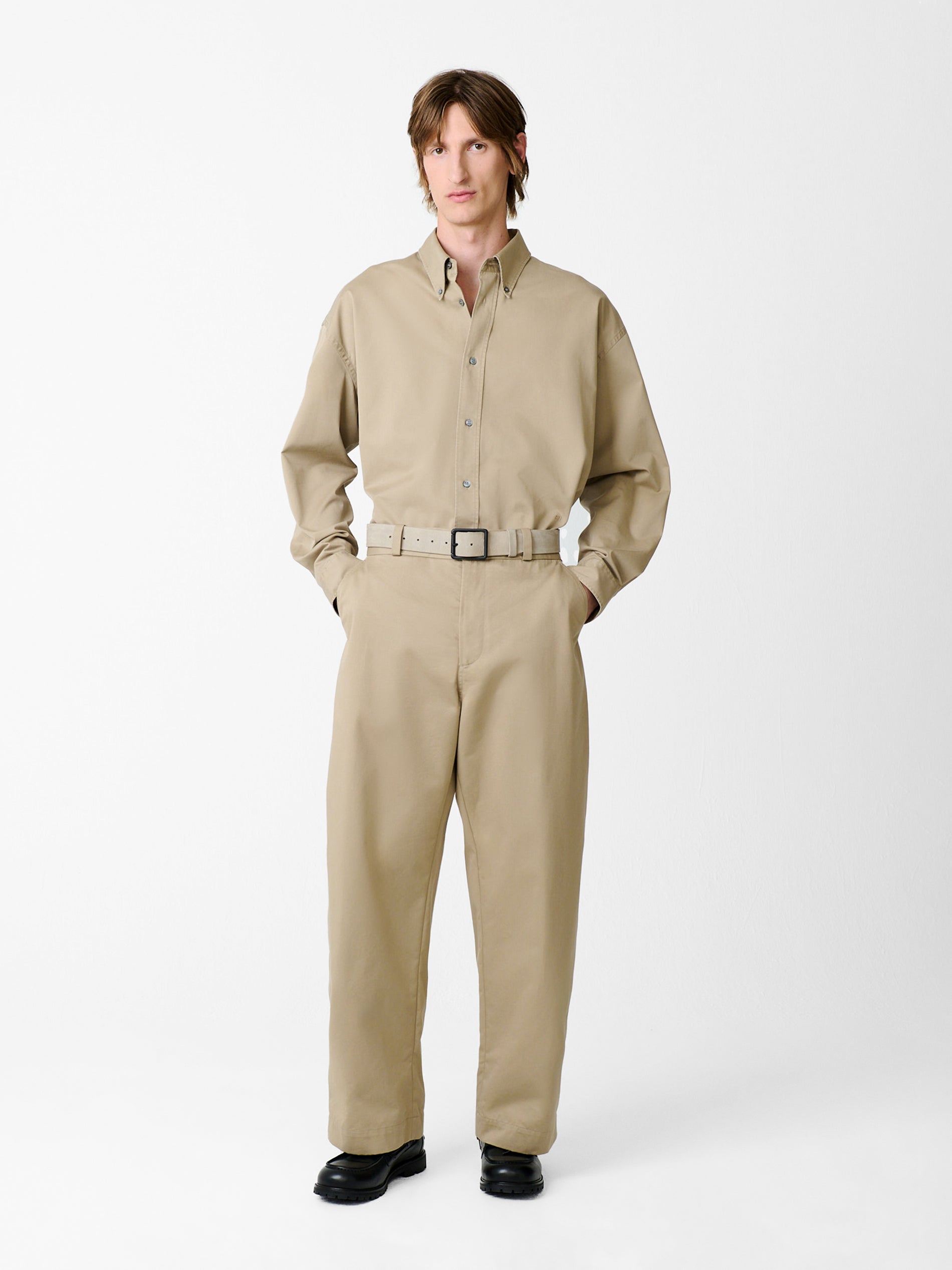 Ruskin Technical Twill Shirt in Parcel - Studio Nicholson