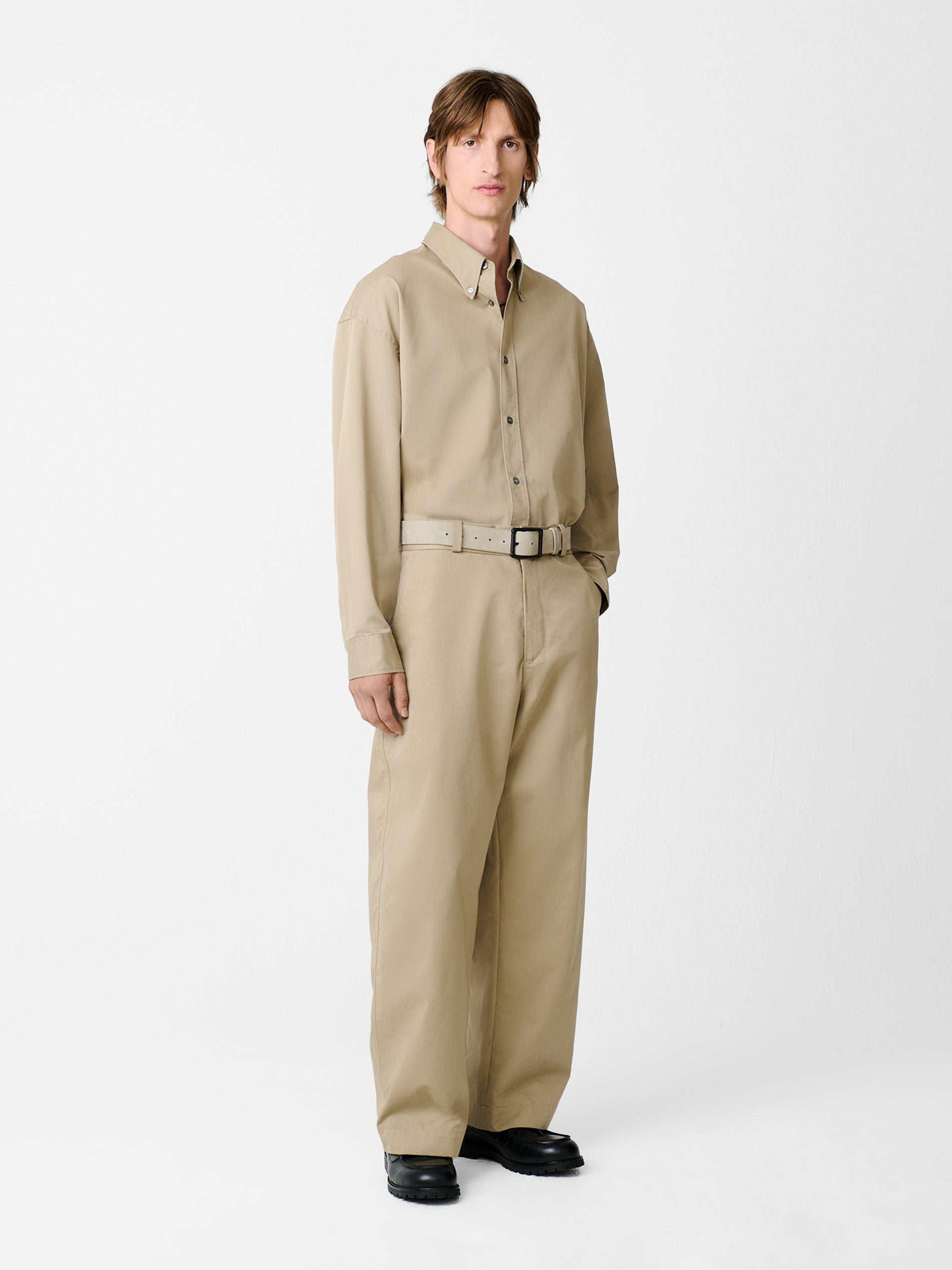 Ruskin Technical Twill Shirt in Parcel - Studio Nicholson