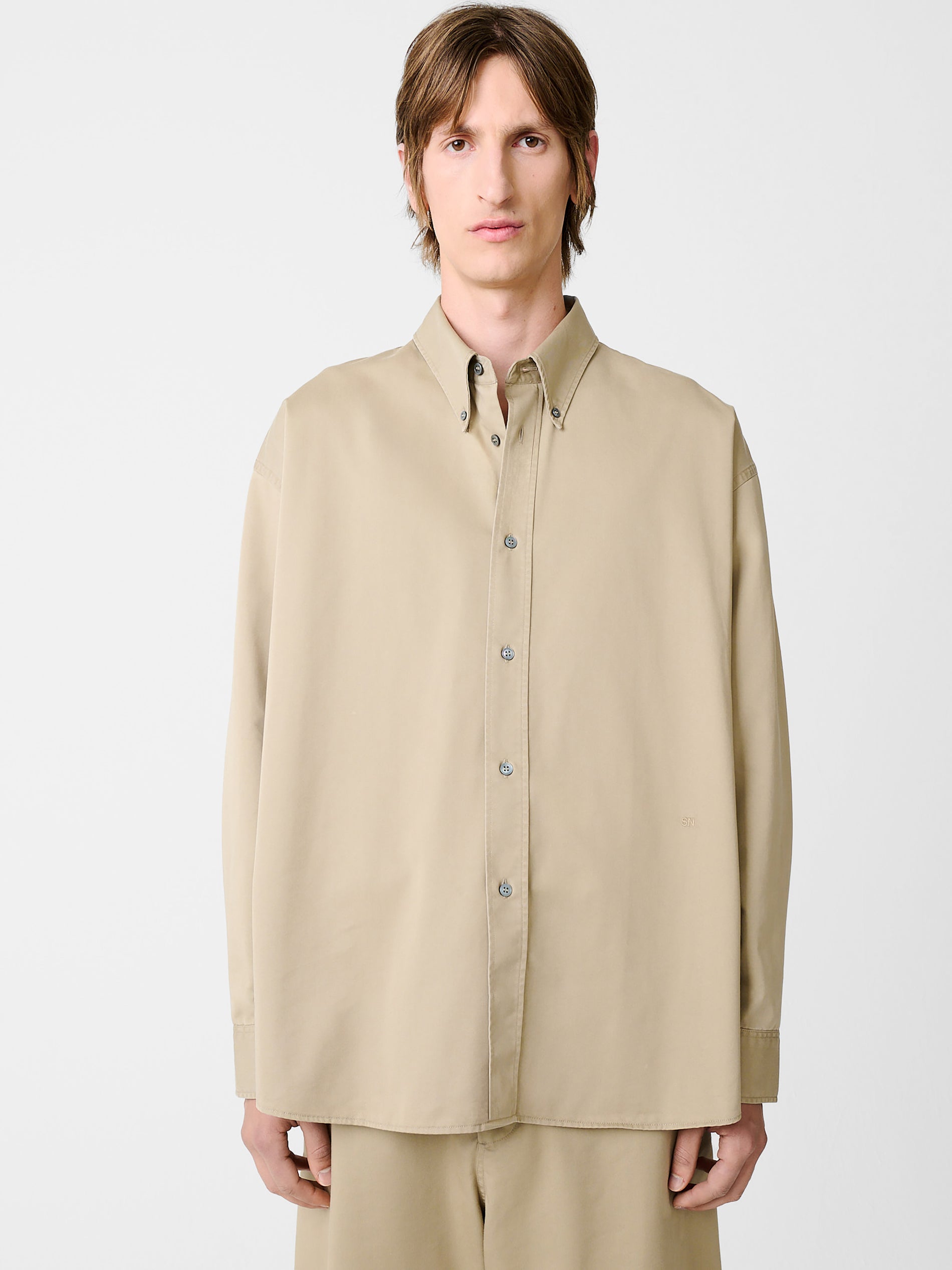 Ruskin Technical Twill Shirt in Parcel - Studio Nicholson