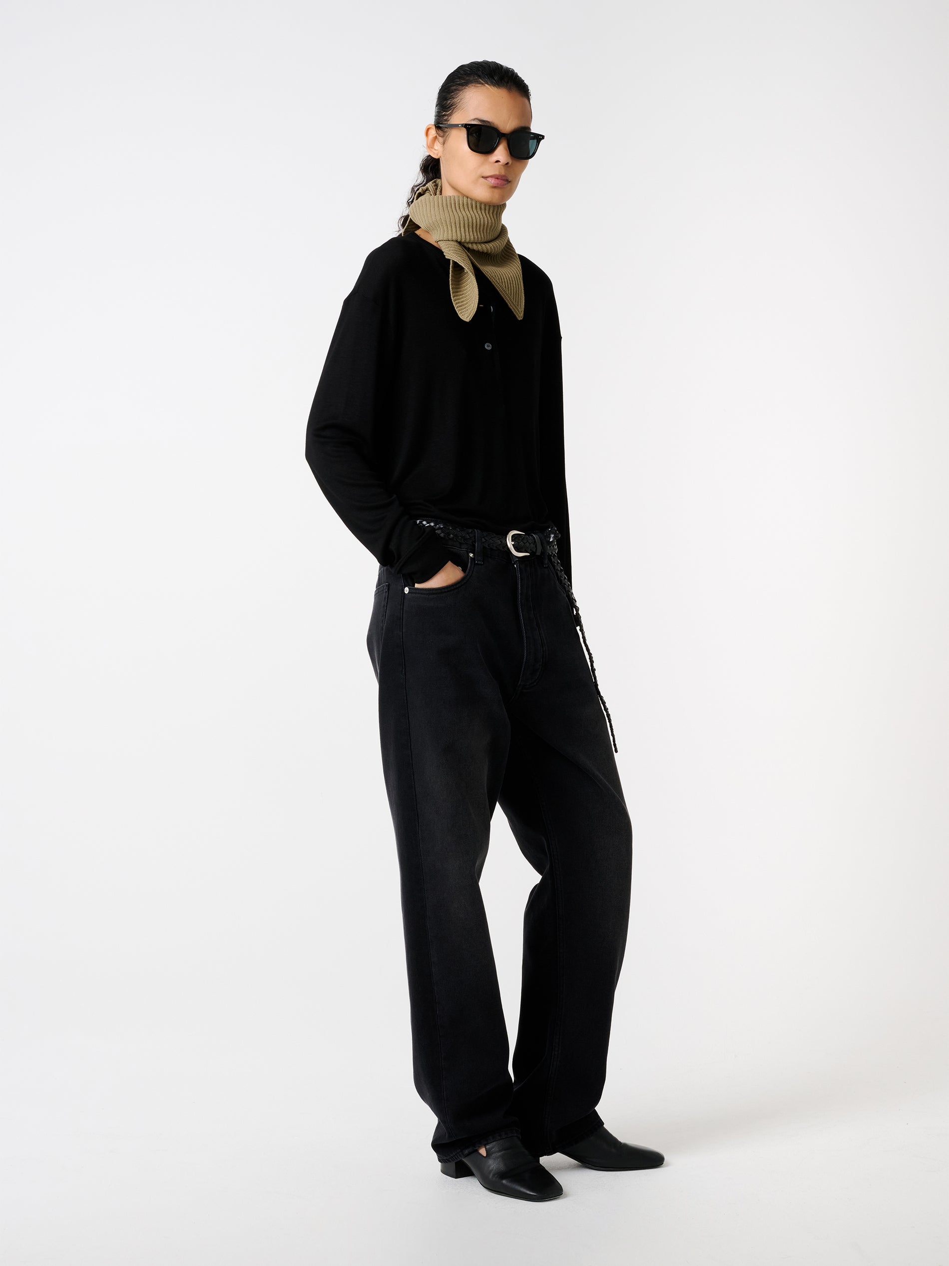 Rutas Jersey in Black - Studio Nicholson