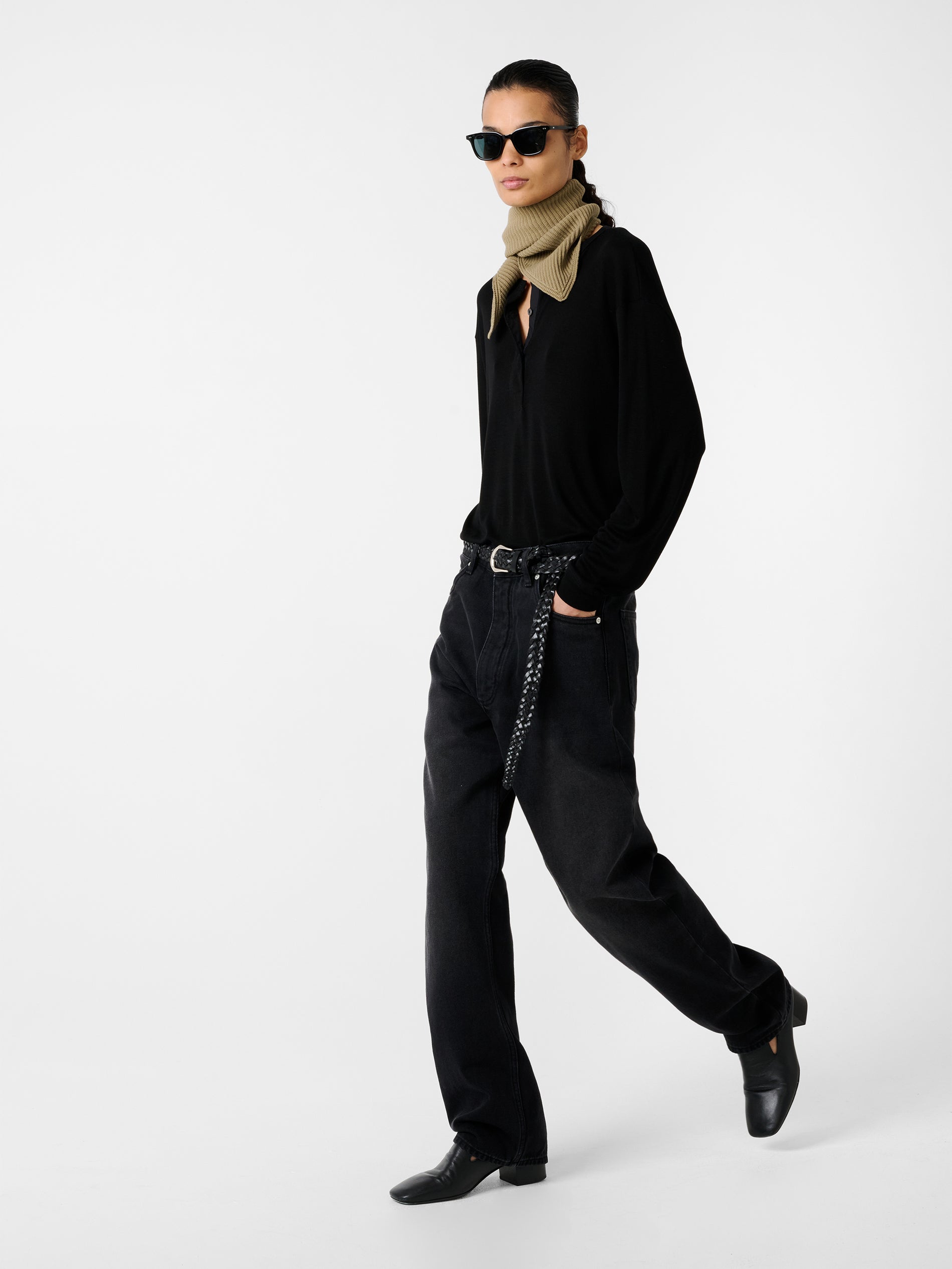 Rutas Jersey in Black - Studio Nicholson