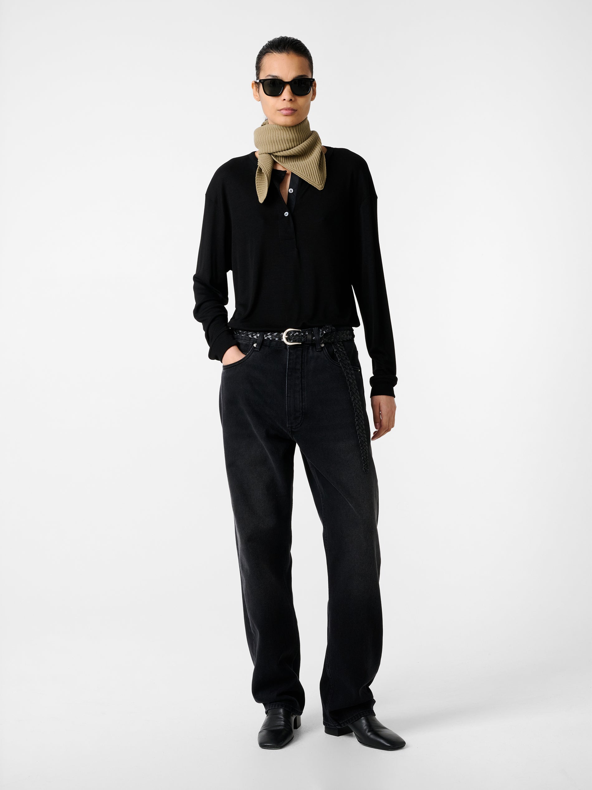 Rutas Jersey in Black - Studio Nicholson