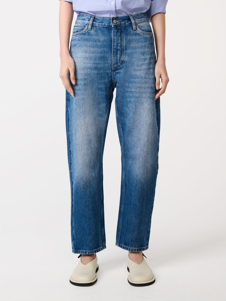 Ruthe Denim Pant in Worn Wash Indigo