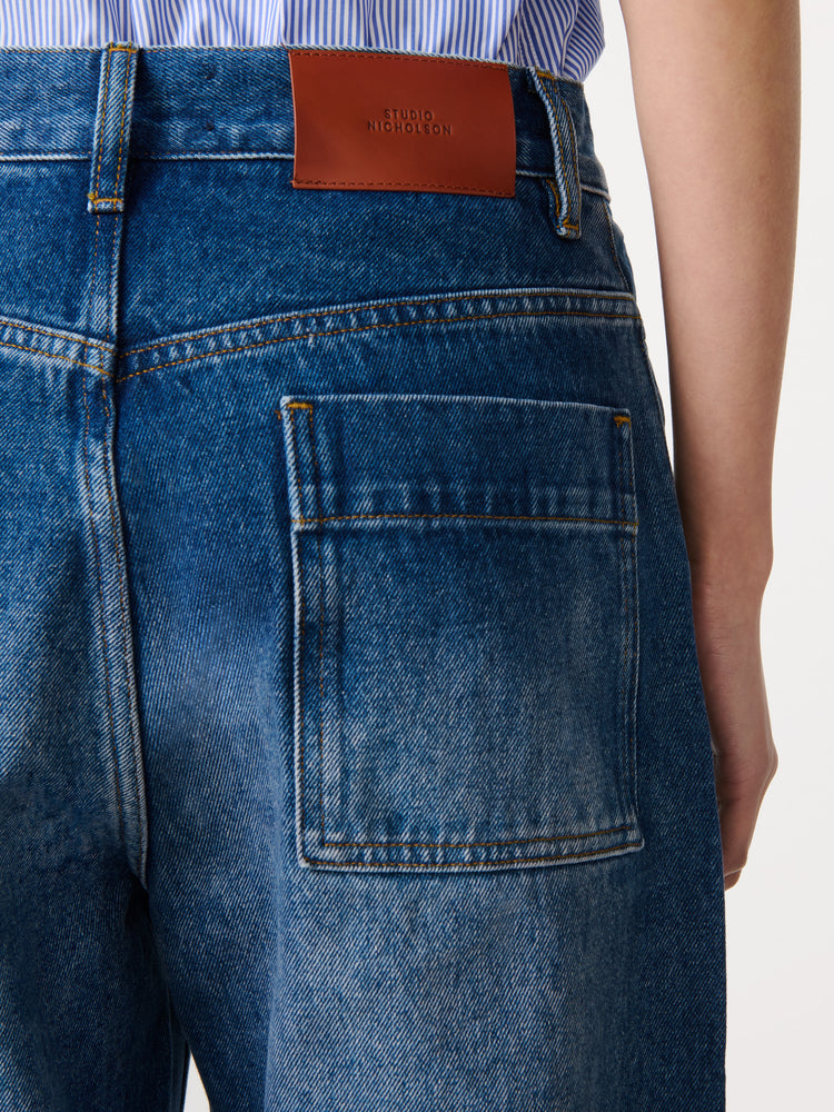 Ruthe Denim Pant in Worn Wash Indigo