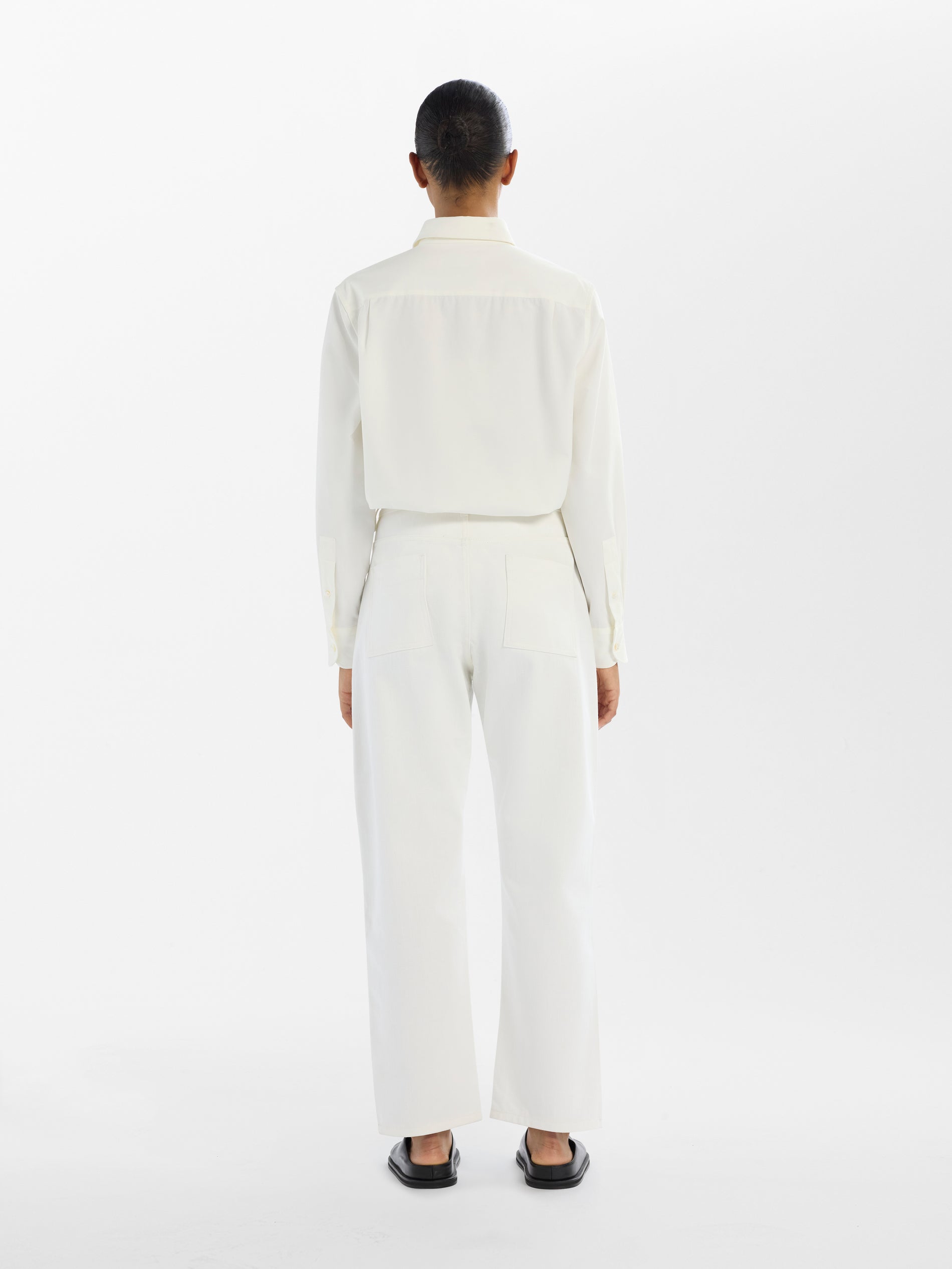 Ruthe Denim Pant in Optic White - Studio Nicholson