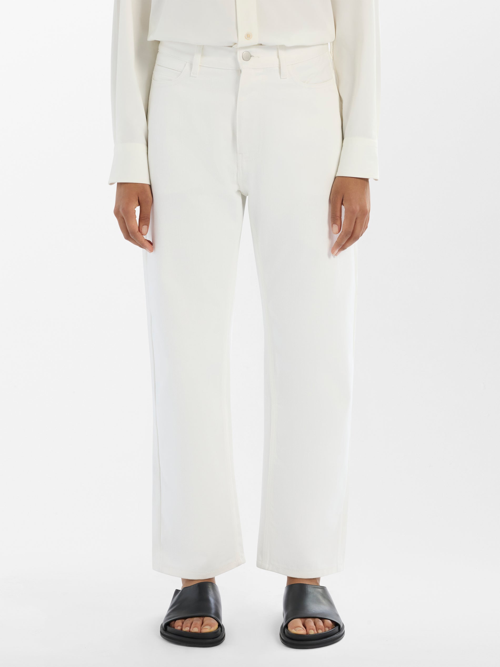 Ruthe Denim Pant in Optic White - Studio Nicholson
